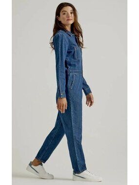 Lee Union Alls Women's XS Blue Denim Jumpsuit Coveralls One Piece NWT